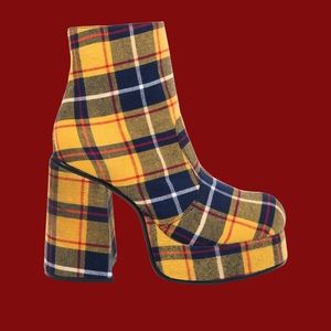 UNIF Stax Yellow Plaid Platforms!